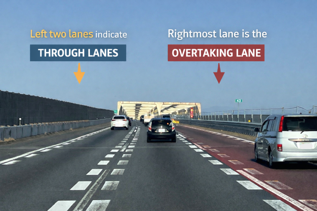 Japan Highway lane - Japan Motorcycle touring